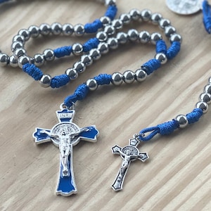 St. Benedict Paracord Rosary Gift Set - Traditional and Traveler Rosary Bundle - The Good Thief