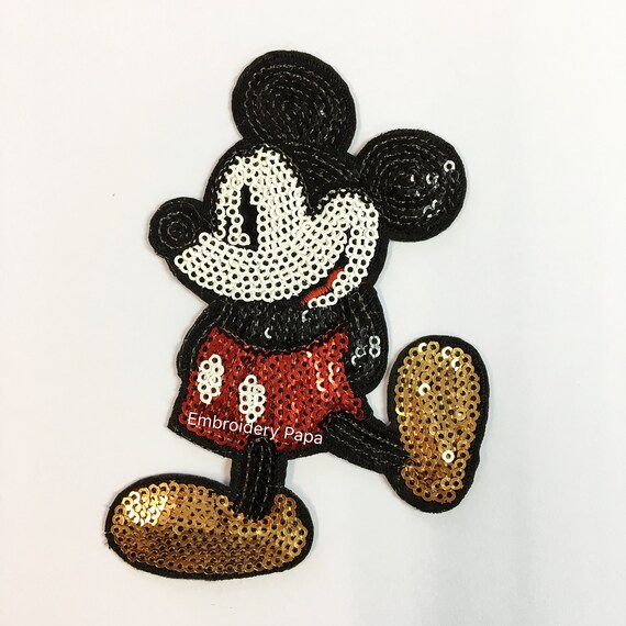 MICKEY MOUSE SMILING PATCH BADGE APPLIQUE DISNEY INSPIRED USA SELLER