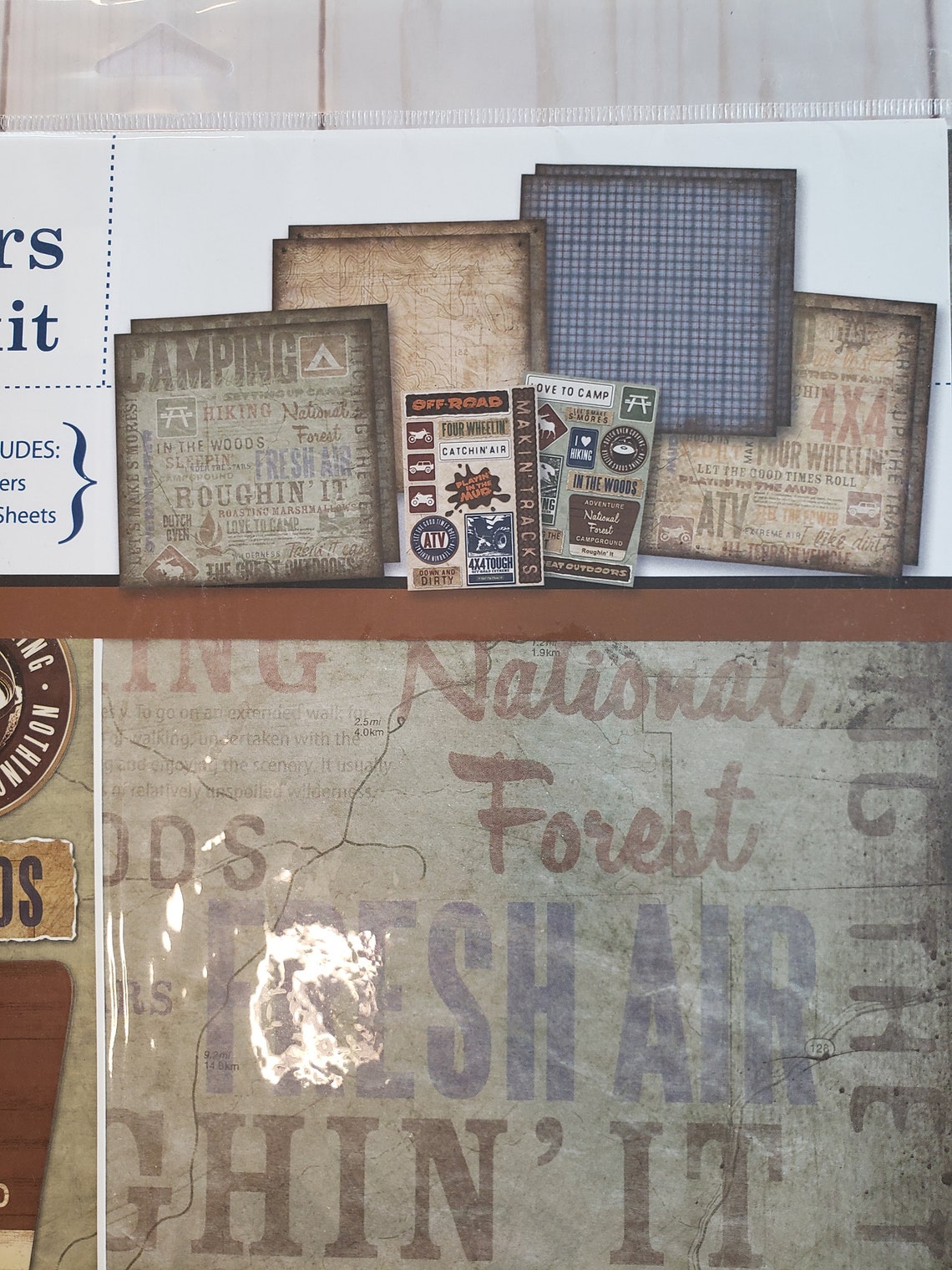 Karen Foster outdoor design 12x12 scrapbook paper kit with Etsy