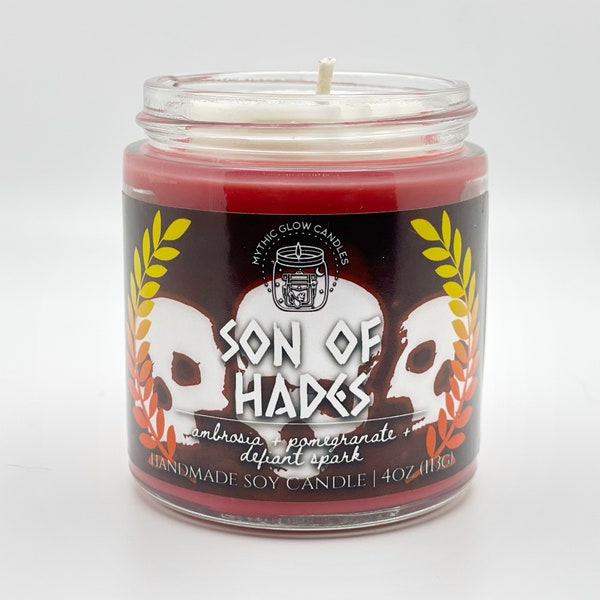 Son of Hades |  Hades Video Game, Greek Mythology Inspired Soy Candle or Wax Melt | Video Game Candle | Video Game Gift | Gamer Candle