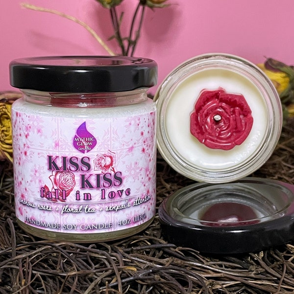 Kiss Kiss, Fall in Love | Ouran High School Host Club Inspired Soy Candle or Wax Melt | Anime, Manga Candle Gift | Otaku Gift | Valentine