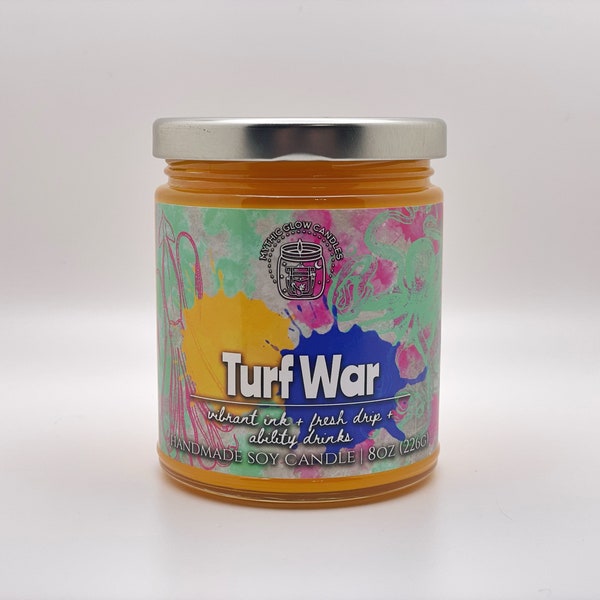 Turf War | Splatoon Video Game Inspired Soy Candle or Wax Melt | Video Game Candle | Video Game Gift | Gamer Candle | Splatfest