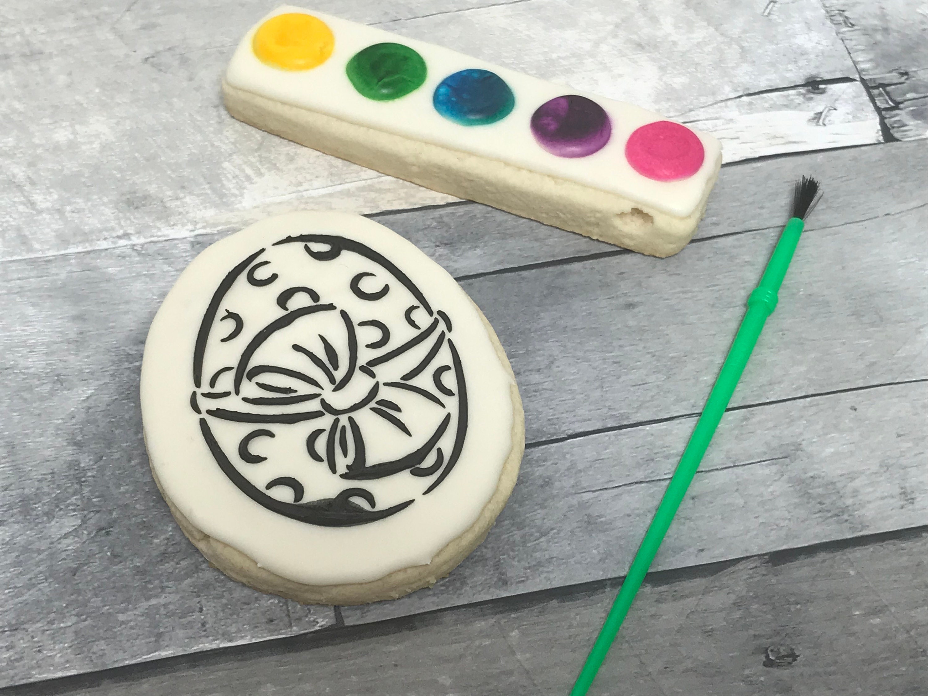 Paint Your Own Easter Egg Cookie Etsy