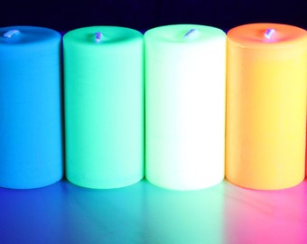 UV Reactive Shortie Candle Collection
