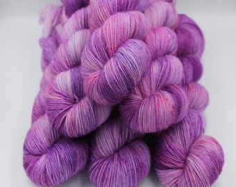 Daybreak, Karoo Sock Skein 55% SuperWash Merino, 20 Kid Mohair and 25 Nylon Hand Dyed Yarn 100g