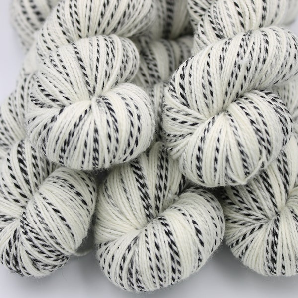 Nudy Zebra Sock Skein 80% SuperWash Merino and 20 Nylon Hand Dyed Zebra Yarn 100g