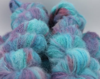 Vibrant Iris Lace 50g skein 74% Baby Suri Alpaca 26 Mulberry  Silk