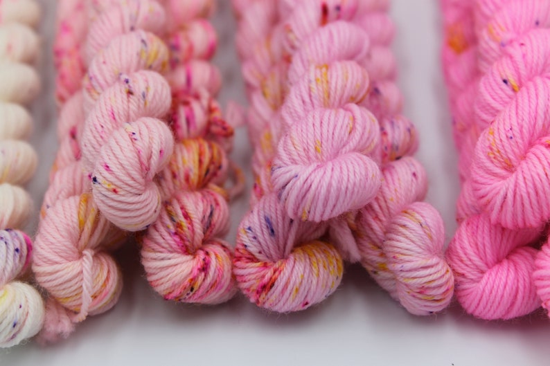 Strawberry Sorbet Sprinkles Micro Skein Fade Set Premium Sock 75/% SuperWash Merino and 25 Nylon 10 x 10g