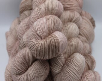 Blush, Karoo  Sock Skein 55% SuperWash Merino, 20 Kid Mohair and 25 Nylon Hand Dyed Yarn 100g