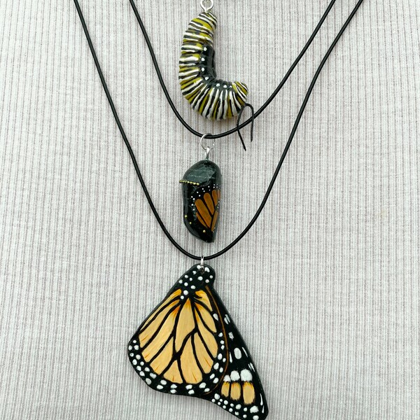 MONARCH LIFECYCLE SET - handmade monarch butterfly life cycle set, a great gift idea!