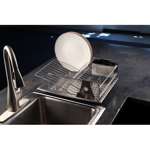 Zojila Rohan All Stainless Self Draining Dish Drainer Etsy