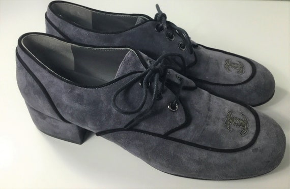 Derbies Chanel 38 Nubuck Greys