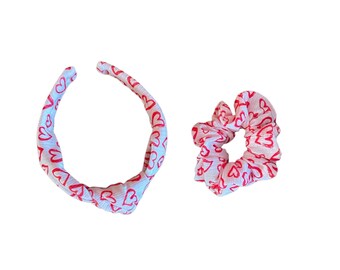 Valentine’s Day Headband / Knot Headband / Heart Headband