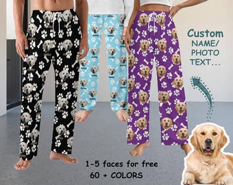 Sims Vintage Pyjama Custom Pajama Pants,custom Dog Face Pajama