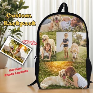 Custom Backpack with Picture,Shoulder Backpack,Back to School Gift,Personalized Image Dog SchoolBag,Back To School,Custom Travel Backpack