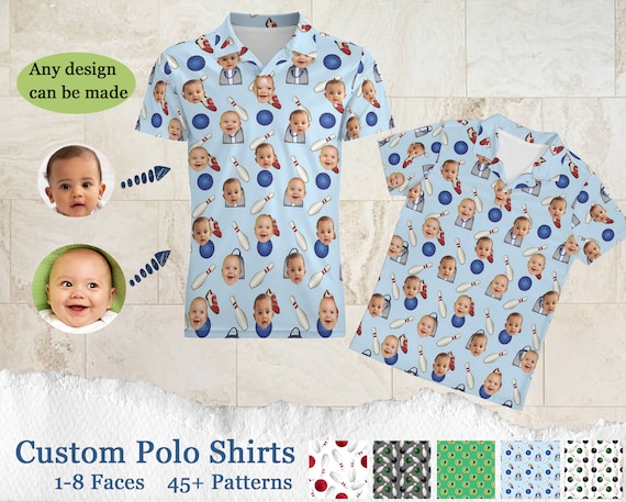 Custom photo/name Bowler Shirt,Personalized Bowling polo Shirt,Matching Bowling Team Shirt,Bowling Lover Gift,Short Sleeve name polo Shirt