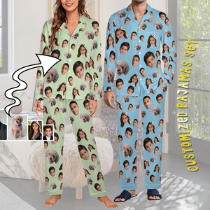 Custom Face Pajama Set For Women Personalized Photo Loungewear Set