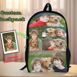 Custom Backpack with Photo, Shoulder Backpack,Back to School Gift, Personalized Image Dog SchoolBag, Best Friend Gift,Custom Travel Backpack