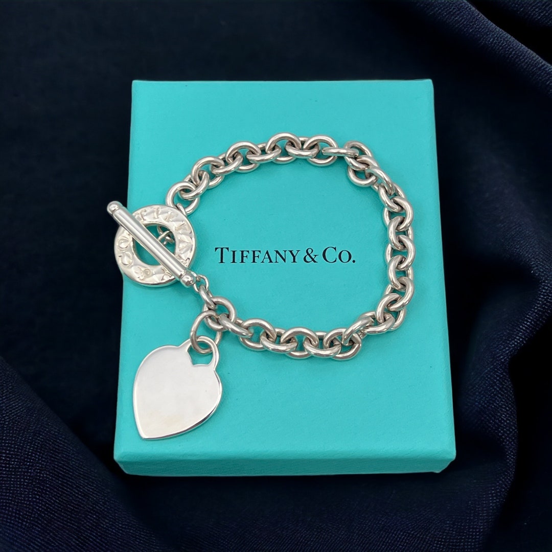 Tiffany & Co Heart Bracelet Heart Tag Toggle Bracelet Etsy