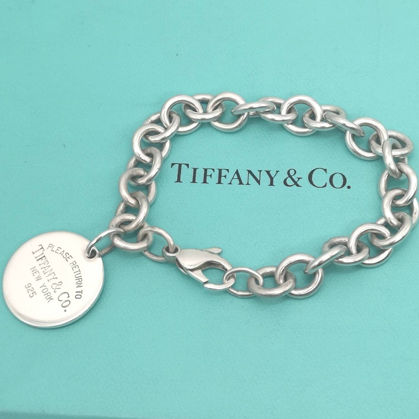 Tiffany and co round tag bracelet Clearance