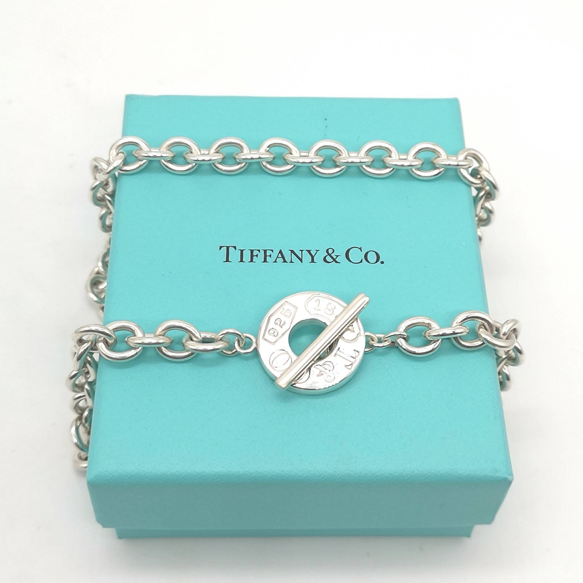Tiffany Co Necklace- 1837 Toggle Clasp Necklace- Rare Find
