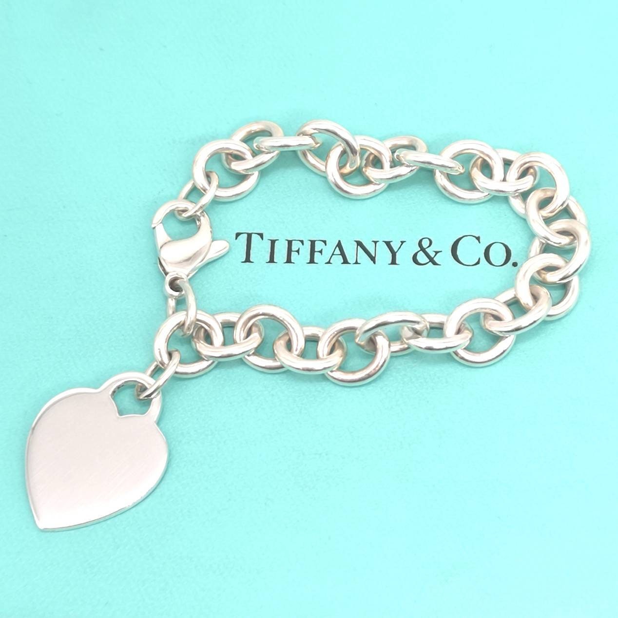 Tiffany & Co Heart Bracelet Sterling Silver Heart Vintage | Etsy