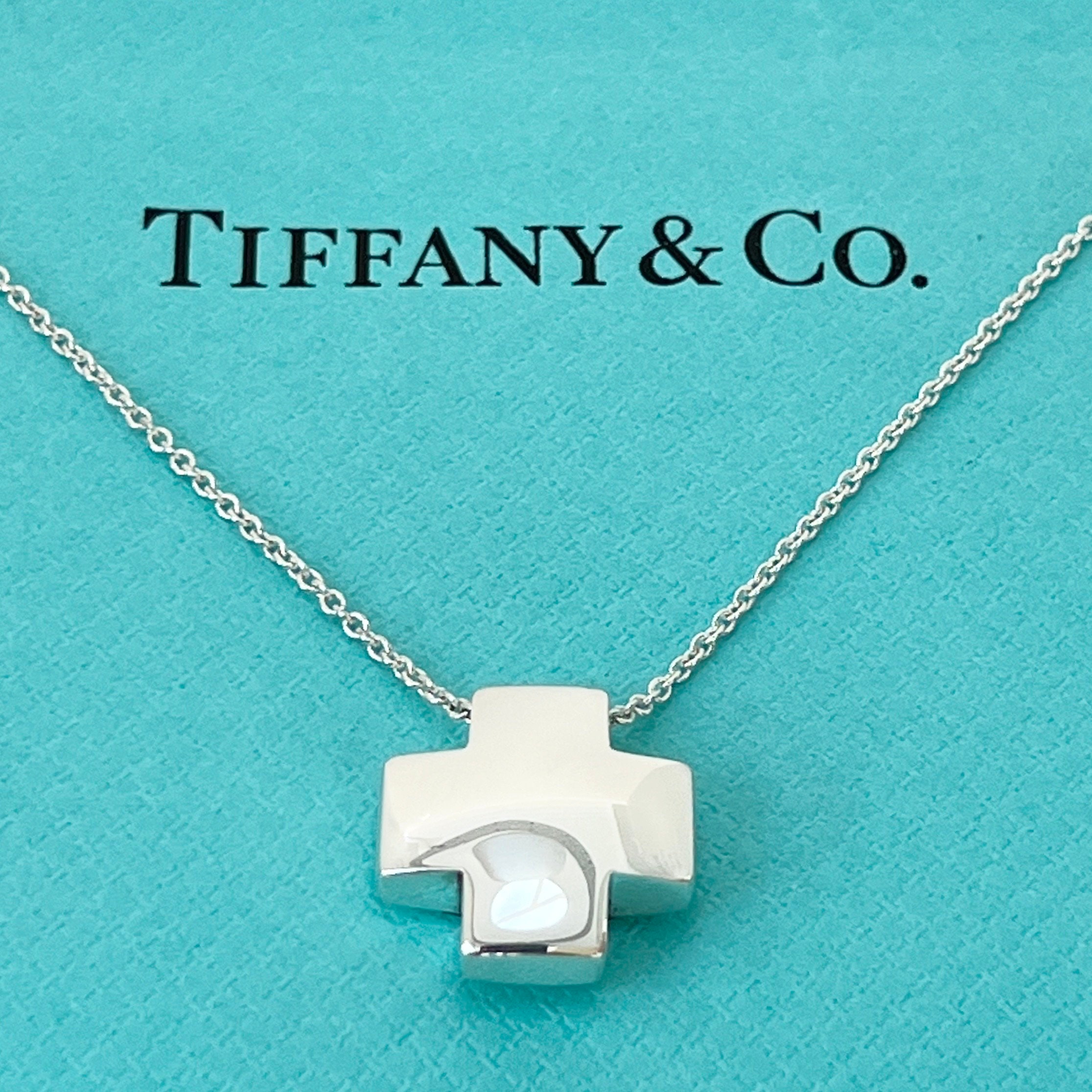 Tiffany Co Necklace Tiffany Cross Pendant VERY Rare Tiffany With a Sterling Silver Chain. Etsy