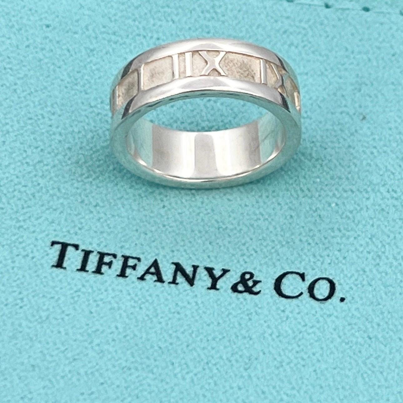 Vintage Tiffany & Co Atlas Ring – 1995 Sterling Silver Roman
