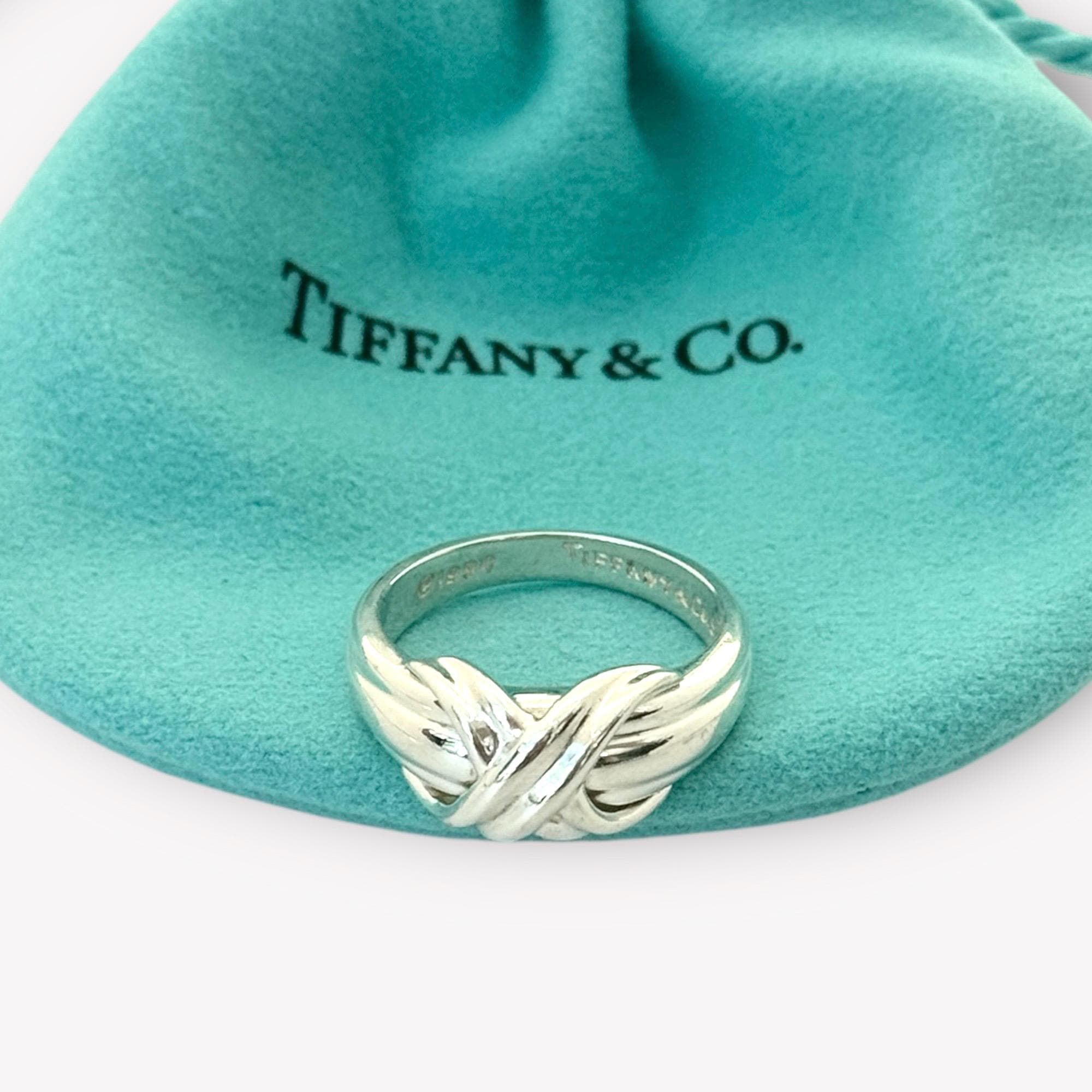AUTHENTIC Tiffany & Co. Signature X Knot Ring – Sterling Silver