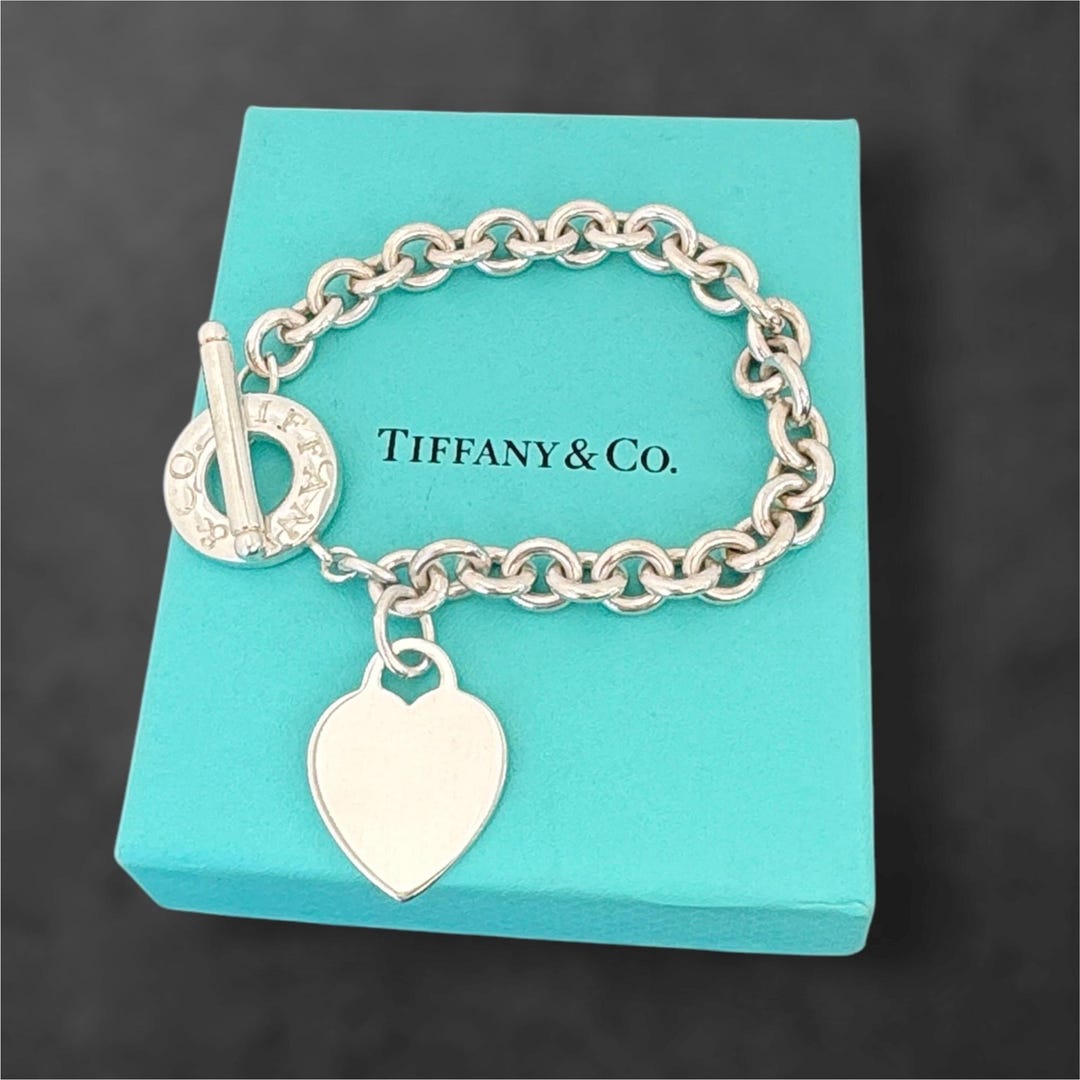Tiffany & Co Heart Bracelet- Heart Tag Toggle Bracelet- Vintage Tiffany ...
