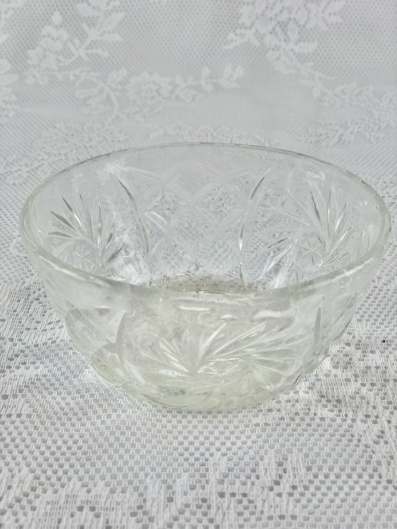 Vintage Clear Glass Bowls Mismatched Set of 6 Pressed Glass Etsy
