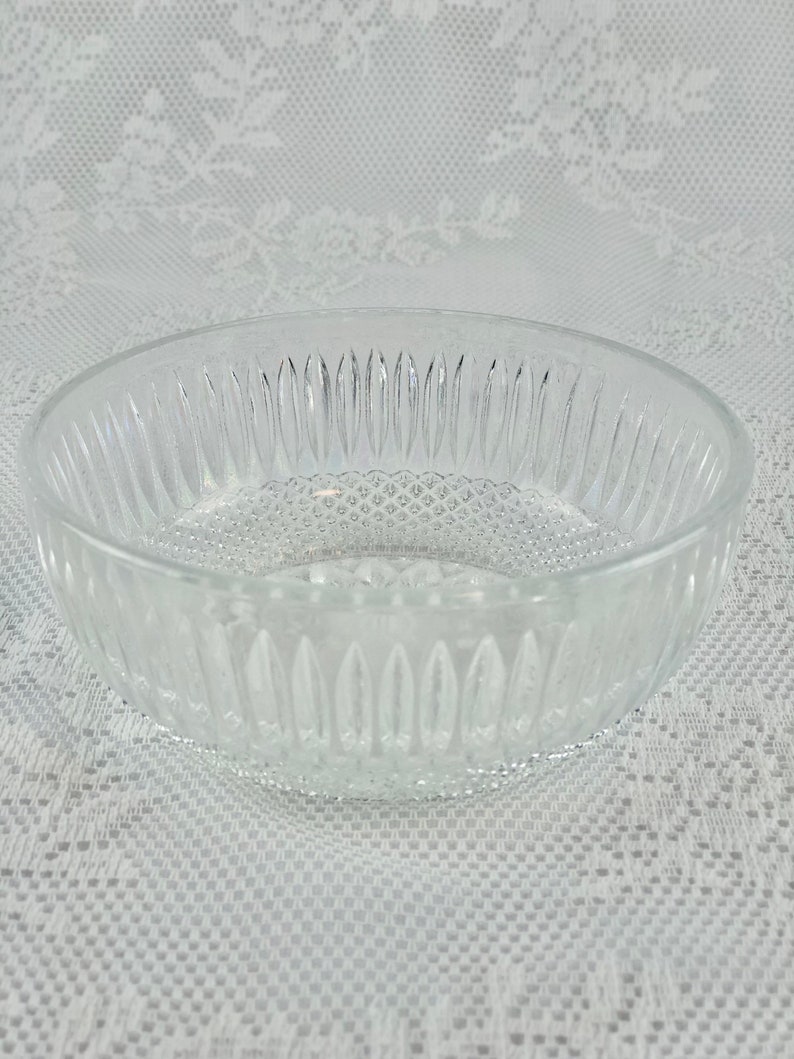Vintage Clear Glass Bowls Mismatched Set of 6 Pressed Glass Etsy