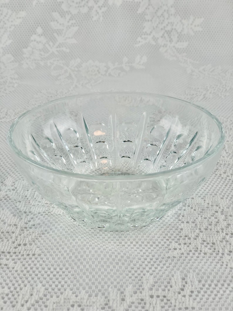 Vintage Clear Glass Bowls Mismatched Set of 6 Pressed Glass Etsy