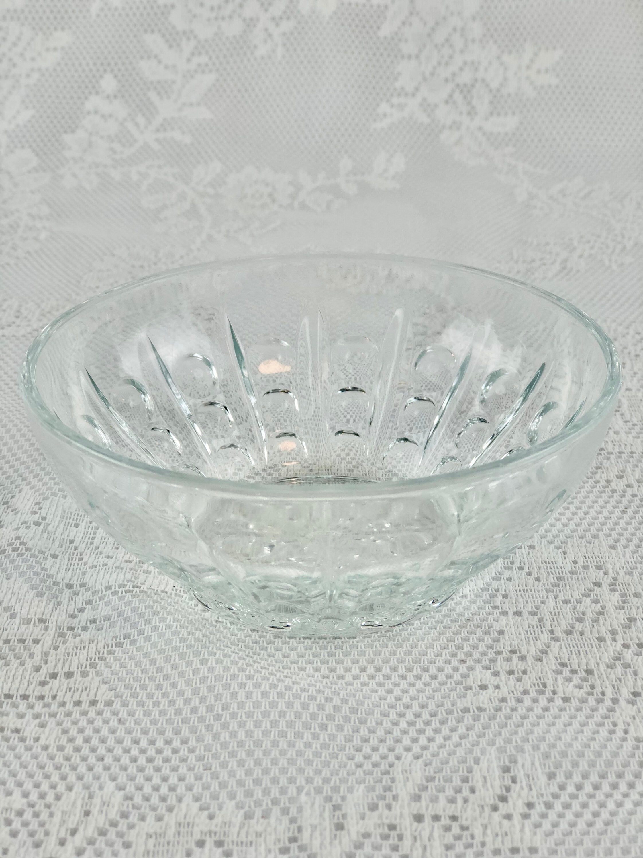 Vintage Clear Glass Bowls Mismatched Set of 6 Pressed Glass Etsy
