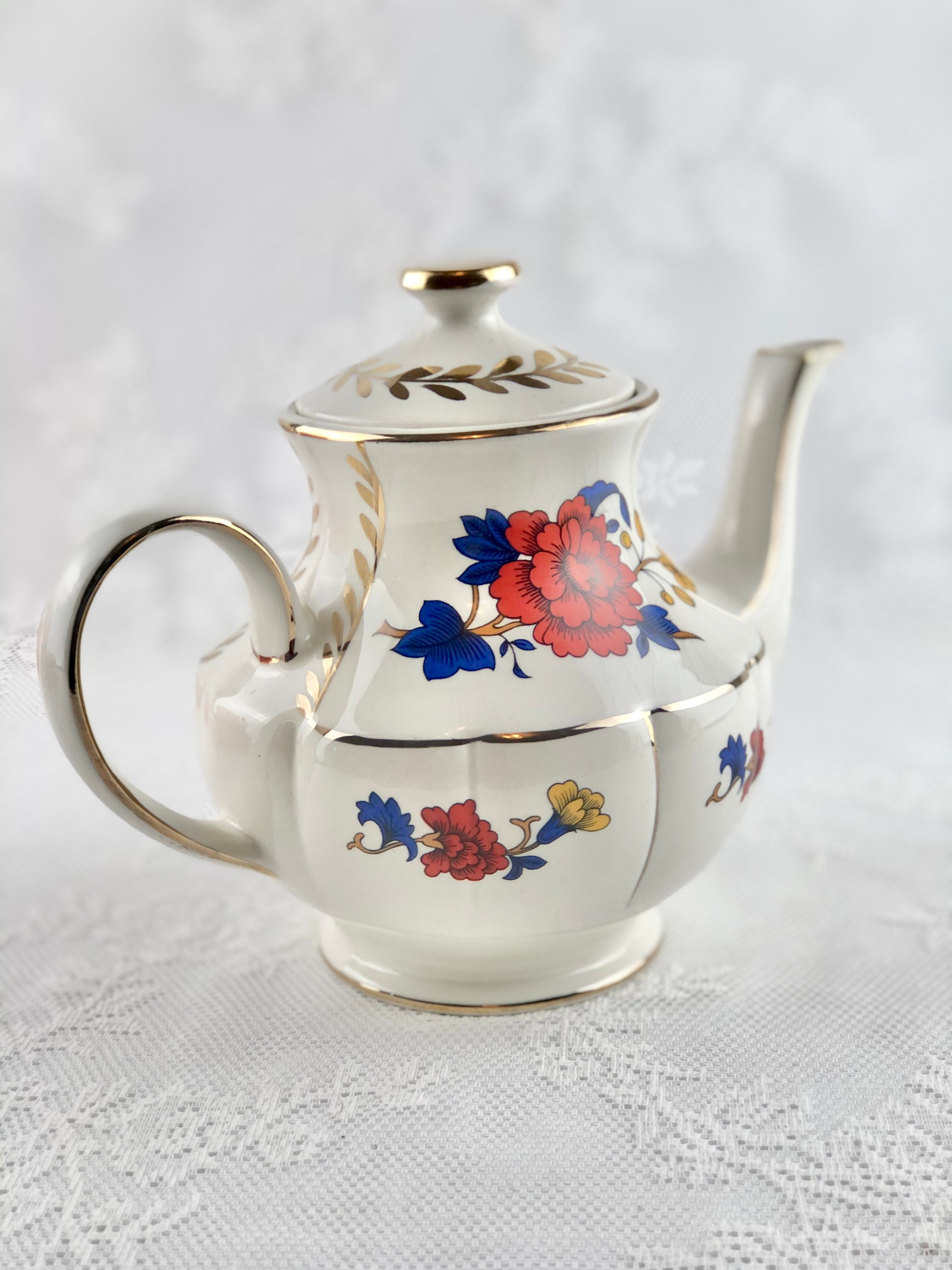 Arthur Wood Teapot 5453 Vintage Teapot Made in England Red Etsy