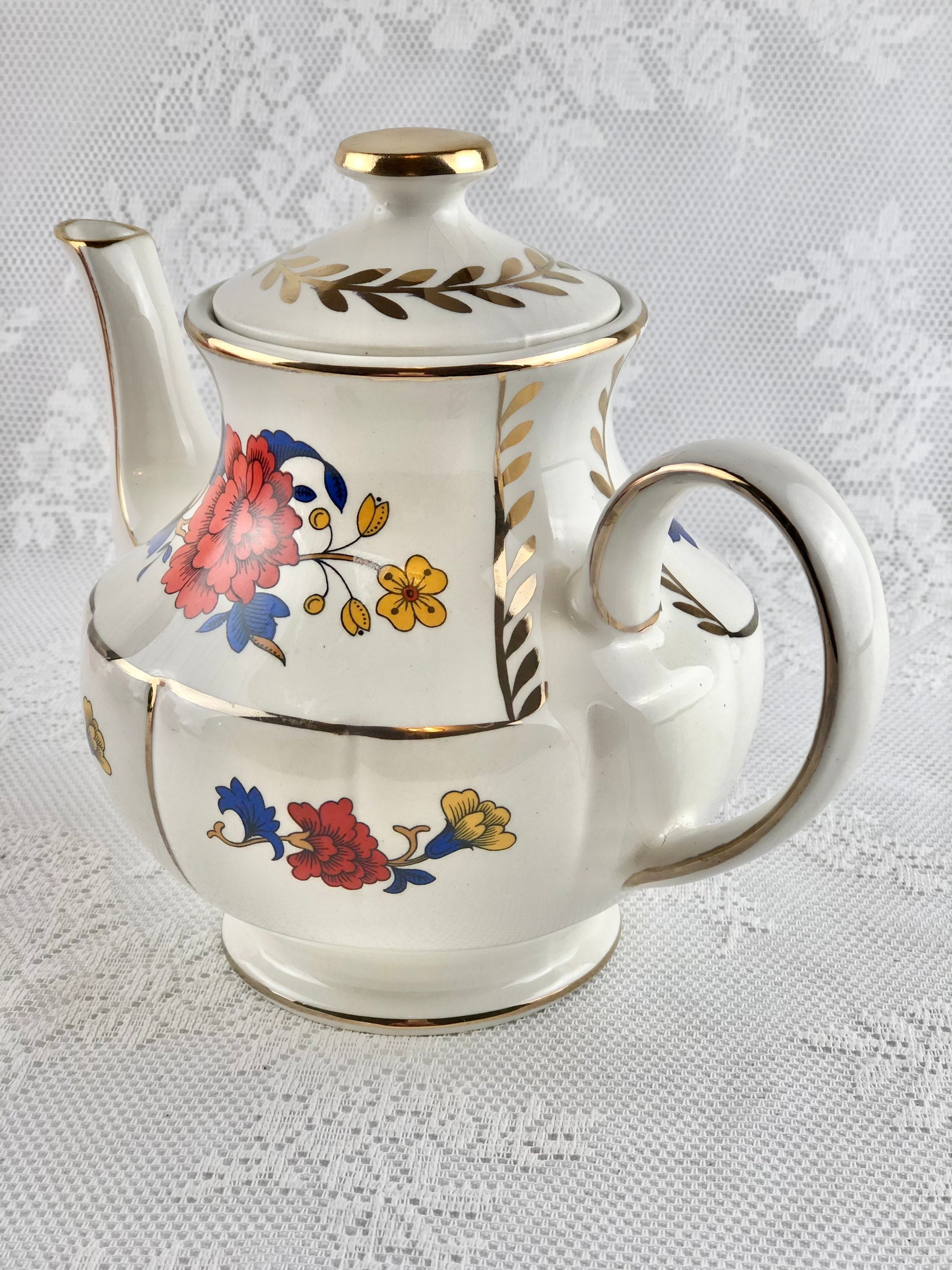 Arthur Wood Teapot 5453 Vintage Teapot Made in England Red Etsy UK