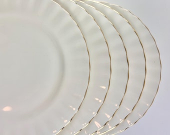Platos de postre Royal Albert Val D’or, porcelana fina, juego de 5
