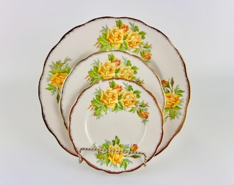 Vajilla Royal Albert Tea Rose, juego de 18 piezas. Platos