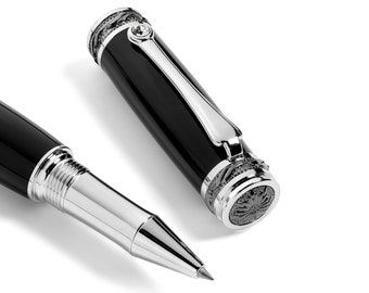 Gift Pen Pitchman Tycoon Black Rollerball Pen A Luxury Etsy