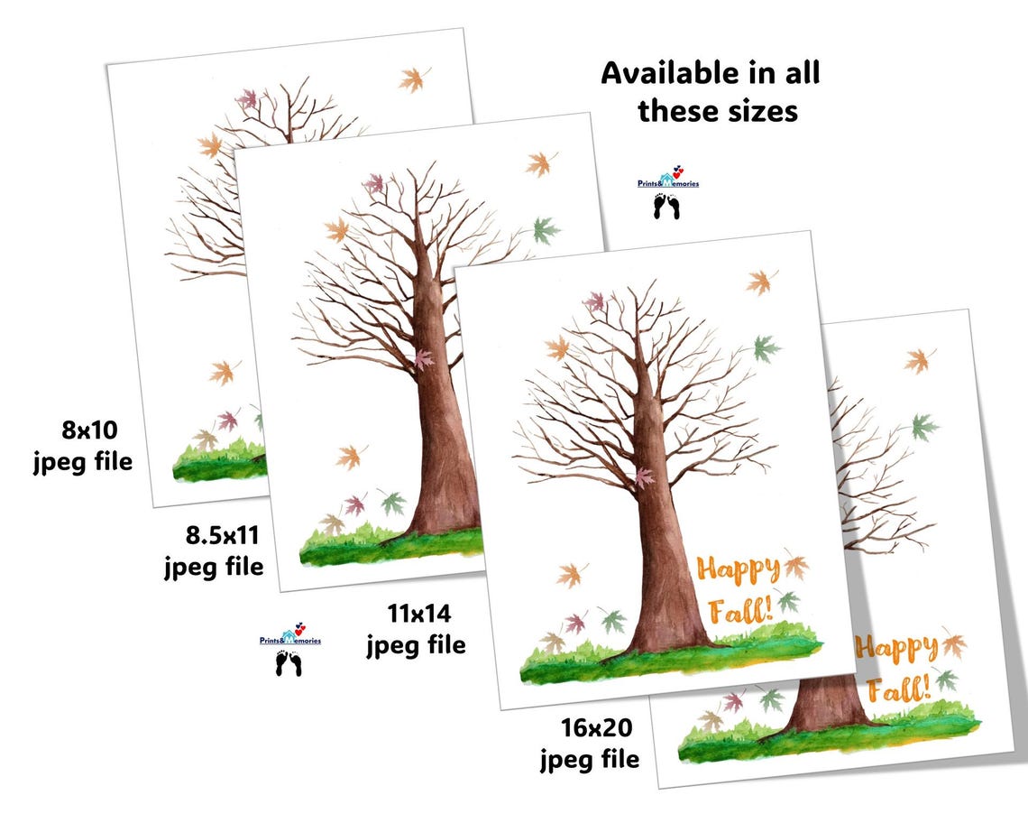 Fall Tree Handprint Art: DIY Kids Family Keepsake (digital Download ...