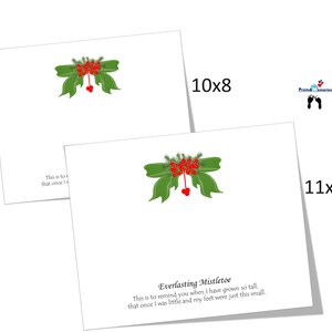 Everlasting Mistletoe Poem, Footprint Art, Mistletoe Footprint, Baby ...