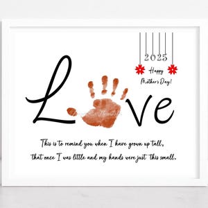 Love Handprint Art: Mother&#39;s Day Keepsake (Digital Download)