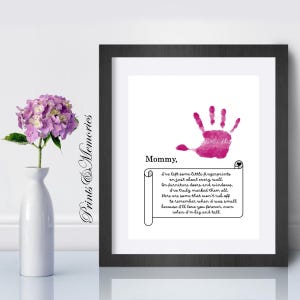 Fingerprint Art Poem Gift for Mommy: DIY Keepsake (Digital Download)