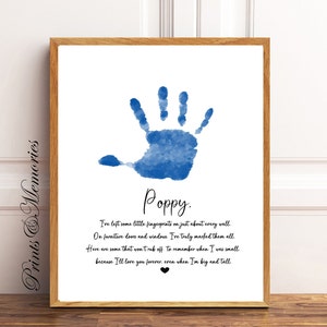 Poppy Handprint Art Poem: Father&#39;s Day DIY Kid Craft (Digital File)
