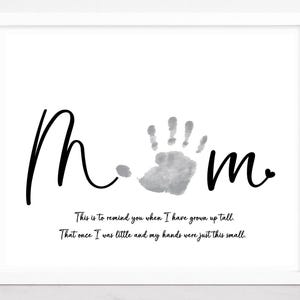 Mom Handabdruck Kunst, Geschenk für Mom, DIY Karte, Geburtstags- / Muttertagsgeschenk.  Geschenk von Tochter/Sohn.