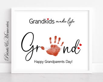 Grandparents Day Handprint Art: DIY Keepsake Gift (PDF Download)