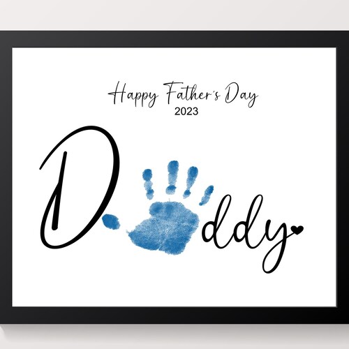 Printable Father's Day Handprint Craft Hand Print Art - Etsy