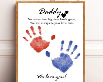 No matter how big these hands grow, handprint art keepsake, Handprint art diy, siblings handprint, kids craft.