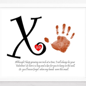 XO Handprint Art: Valentine&#39;s Day Craft (Digital Download)