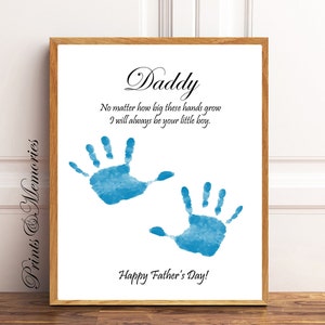 I  will always be your little boy/Girl, Handprint Keepsake,  Child's Handprint Keepsake, Father's Day Gift for Dad, Handprint Craft, DIY